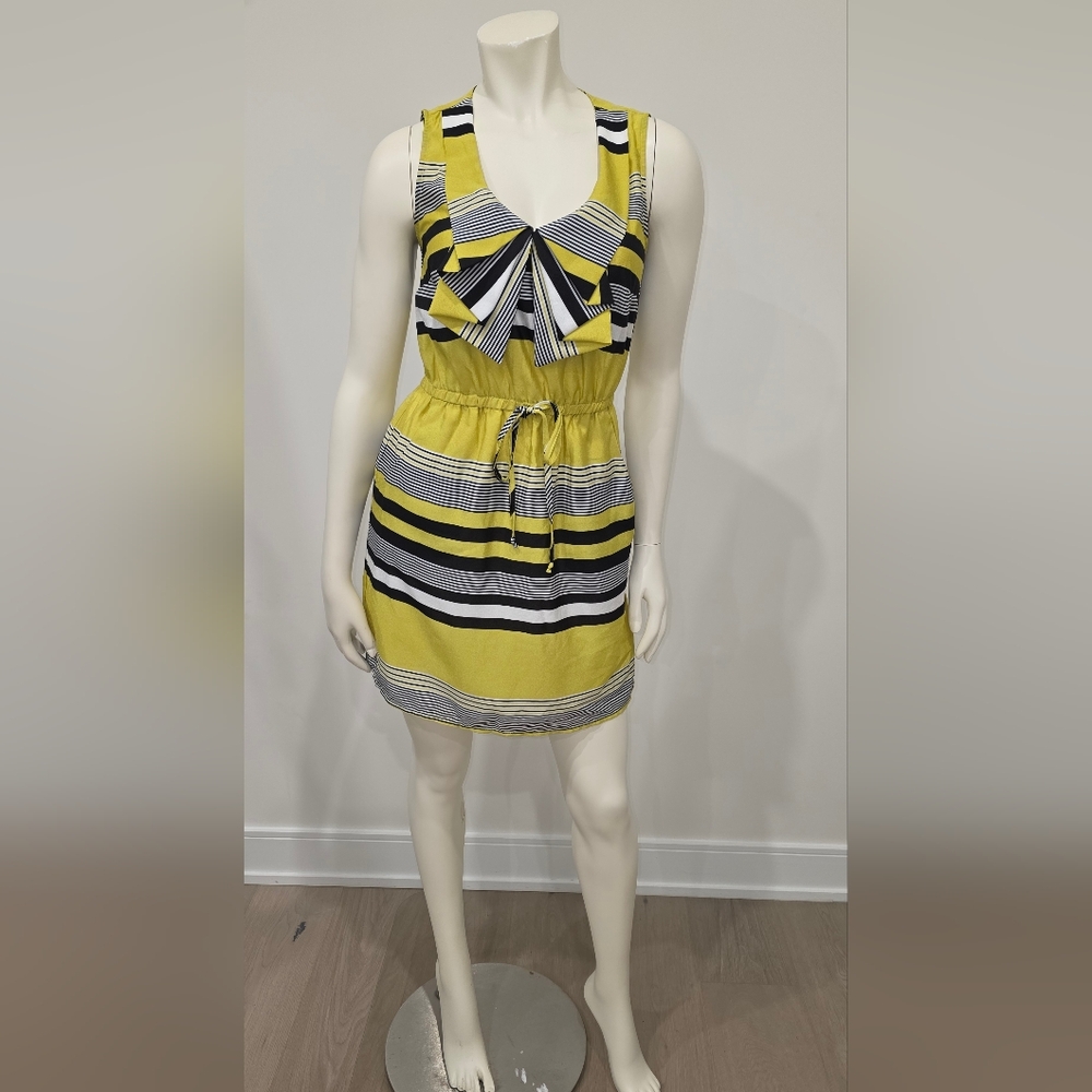 Sienna Sky Striped Sleeveless Mini Sundress With Pockets S
